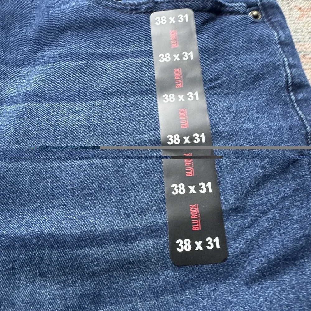 Blu‎ Rock 4 Way Stretch Flex Jeans Medium Wash 38x31 New With Tags